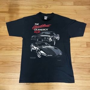 Vintage The Heartbeat of America Chevrolet 1993 Black Shirt Large Single Stitch